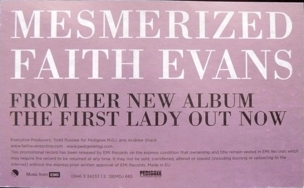 Faith Evans - Mesmerized - Used Vinyl Record 12" image 1
