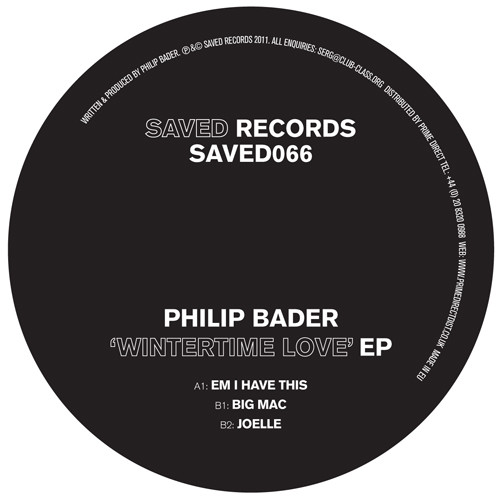 Philip Bader - Wintertime Love EP - Vinyl Record 12" image 1
