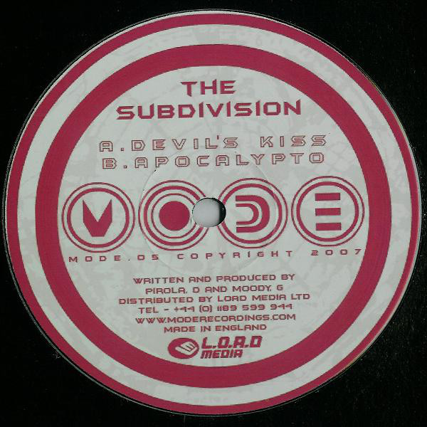 Subdivision - Devil's Kiss / Apocalypto - Vinyl Record 12" image 1
