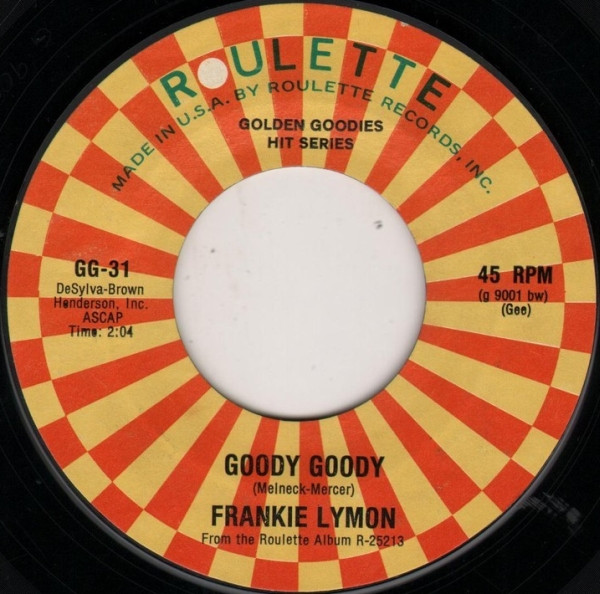 Frankie Lymon - Goody Goody / Creation Of Love - Used Vinyl Record 7" image 1