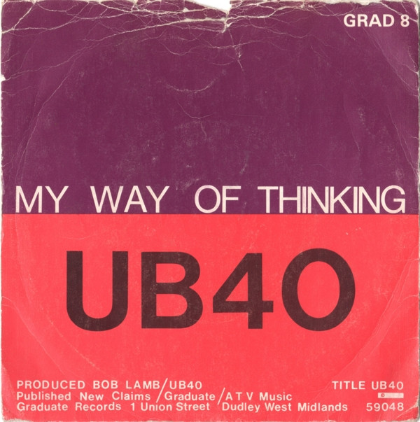 UB40 - My Way Of Thinking / I Think Its Going To Rain Today - Used Vi image 1