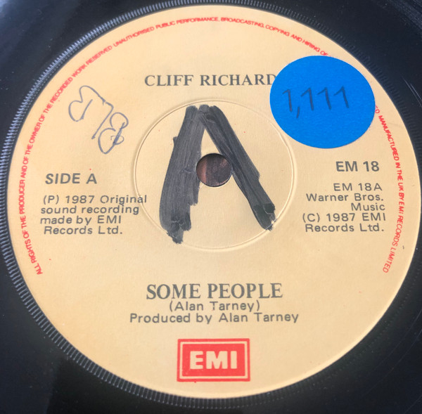Cliff Richard - Some People - Used Vinyl Record 7" image 1