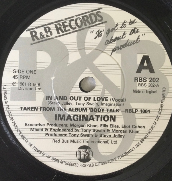 Imagination - In And Out Of Love - Used Vinyl Record 7" image 1