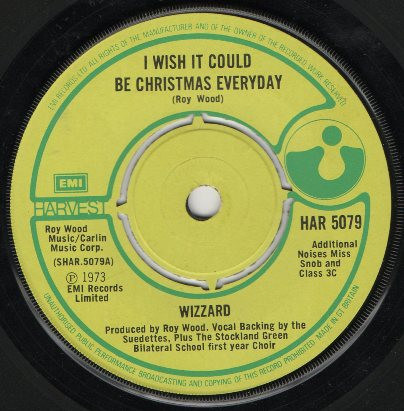 Wizzard - I Wish It Could Be Christmas Everyday - Used Vinyl Record 7" image 1