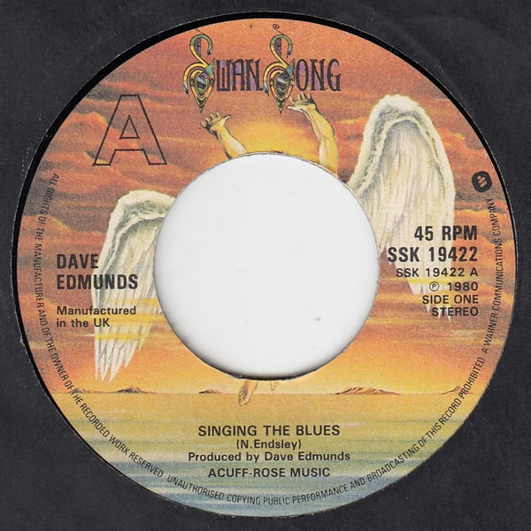 Dave Edmunds - Singing The Blues - Used Vinyl Record 7" image 1