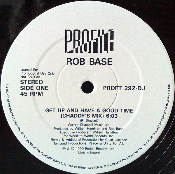 Rob Base - Get Up And Have A Good Time - Used Vinyl Record 12" image 1