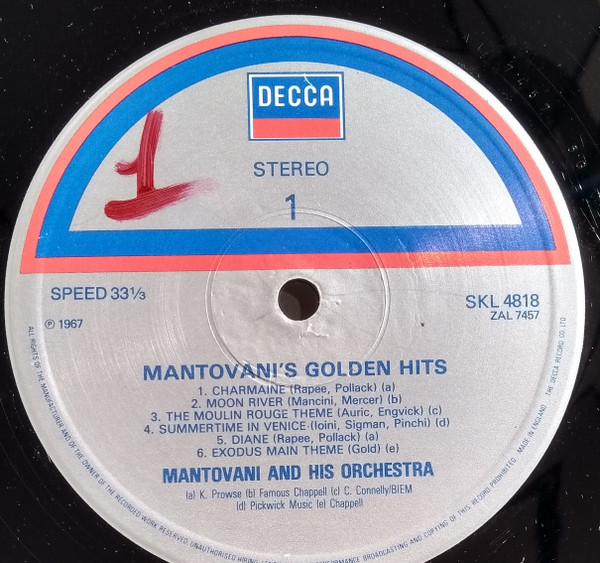 Mantovani And His Or - Mantovani's Golden Hits - Used Vinyl Record image 1