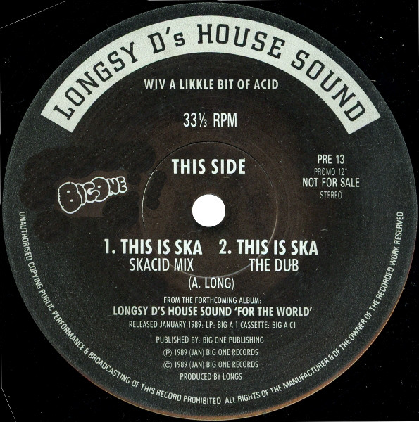 Longsy D - Wiv A Likkle Bit Of Acid - Used Vinyl Record 12" image 1