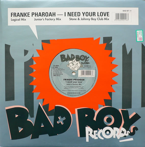 Frankë Pharoah - I Need Your Love - Used Vinyl Record 12" image 1