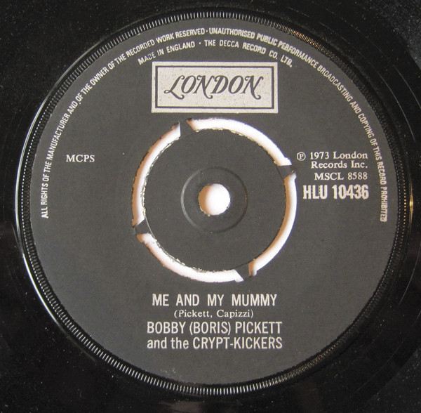Bobby Pickett And T - Me And My Mummy - Used Vinyl Record 7" image 1