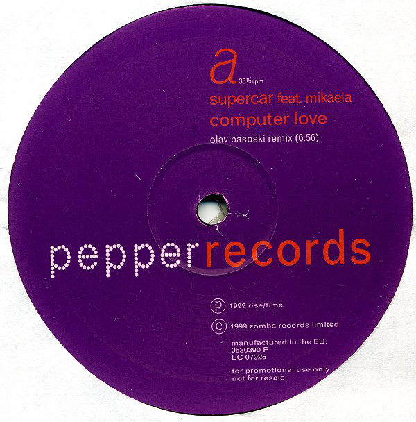 Supercar - Computer Love - Used Vinyl Record 12" image 1