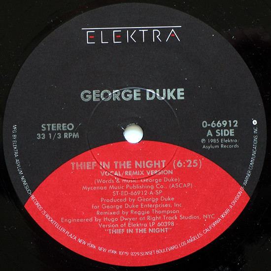 George Duke - Thief In The Night - Used Vinyl Record 12" image 1