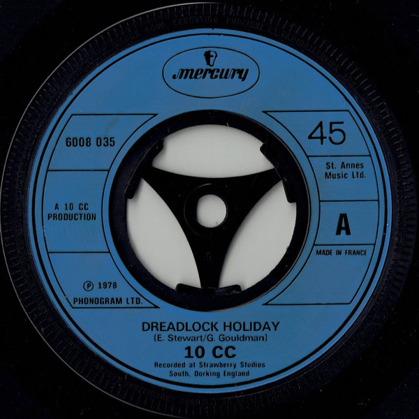 10cc - Dreadlock Holiday - Used Vinyl Record 7" image 1
