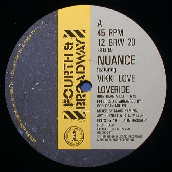 Nuance - Loveride - Used Vinyl Record 12" image 1