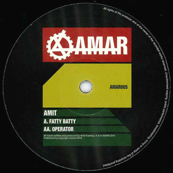 Amit - Fatty Batty / Operator - Vinyl Record 10" image 1