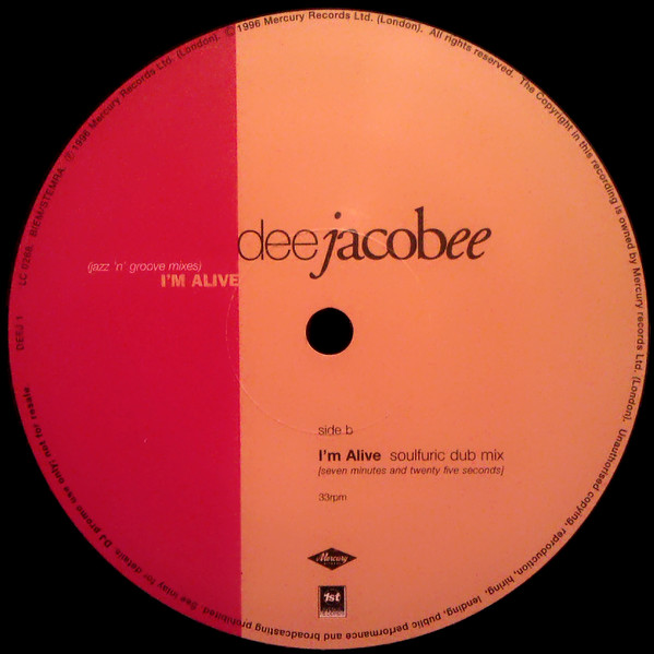 Dee Jacobee - I'm Alive - Used Vinyl Record 12" image 1