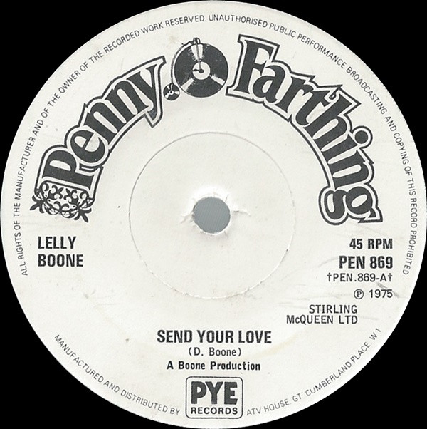 Lelly Boone - Send Your Love - Used Vinyl Record 7" image 1
