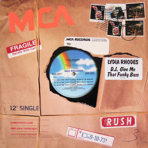 Lydia Rhodes - DJ Give Me That Funky Bass - Used Vinyl Record 12" image 1