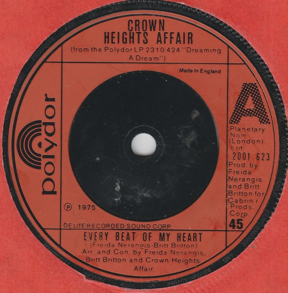 Crown Heights Affair - Every Beat Of My Heart - Used Vinyl Record 7" image 1