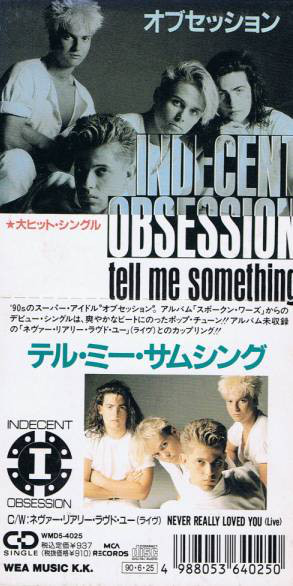 Indecent Obsession - Tell Me Something - Used CD image 1