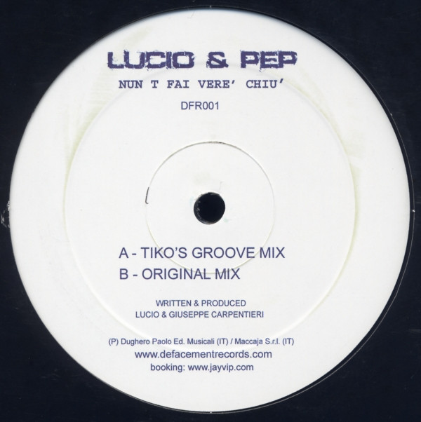 Lucio & Pep - Nun T Fai Vere' Chiu' - Vinyl Record 12" image 1