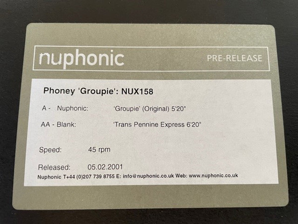 Phoney - Groupie - Used Vinyl Record 12" image 1