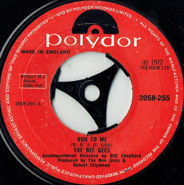 Bee Gees - Run To Me - Used Vinyl Record 7" image 1