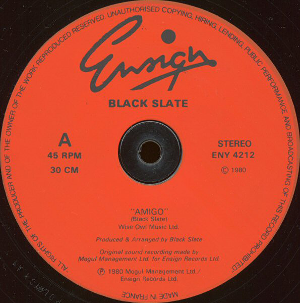 Black Slate - Amigo - Used Vinyl Record 12" image 1