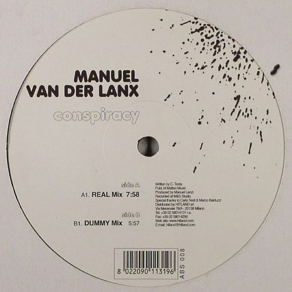 Manuel van der Lanx - Conspiracy - Used Vinyl Record 12" image 1