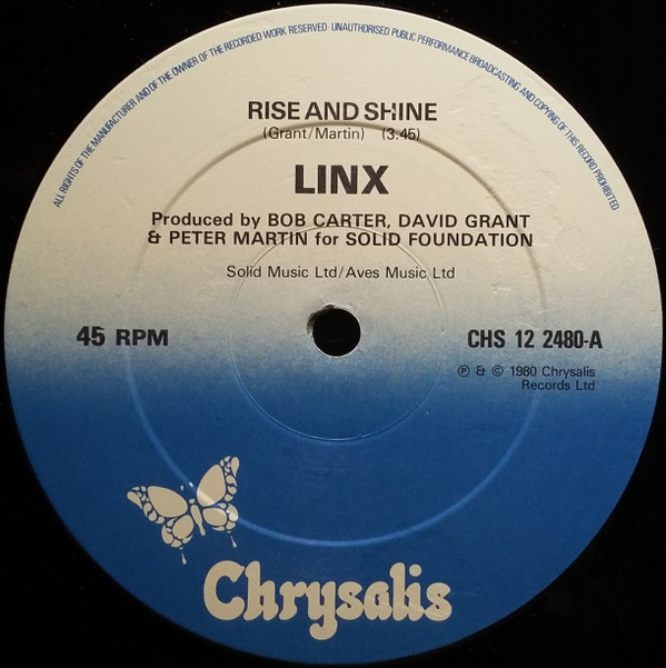 Linx - Rise And Shine - Used Vinyl Record 12" image 1