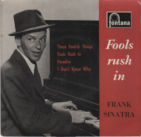 Frank Sinatra - Fools Rush In - Used Vinyl Record 7" image 1