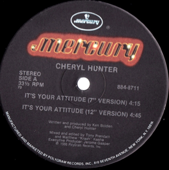 Cheryl Hunter - It's Your Attitude - Used Vinyl Record 12" image 1