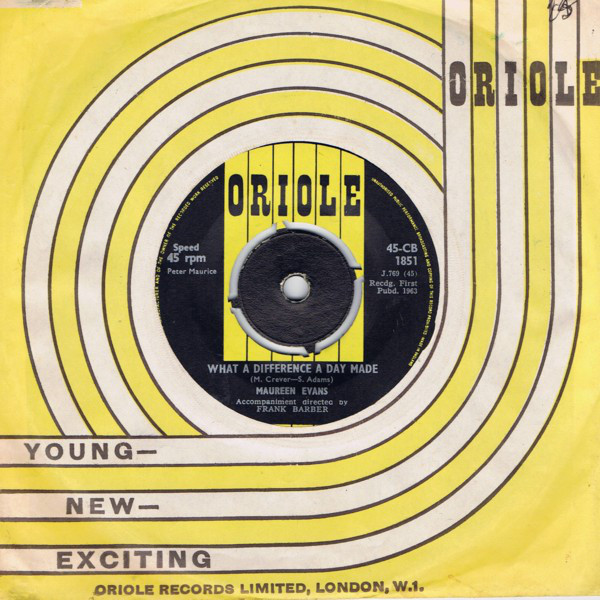 Maureen Evans - What A Difference A Day Made / Oh What A Guy - Used V image 1