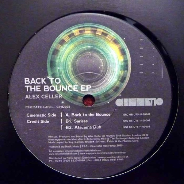 Alex Celler - Back To The Bounce EP - Vinyl Record 12" image 1