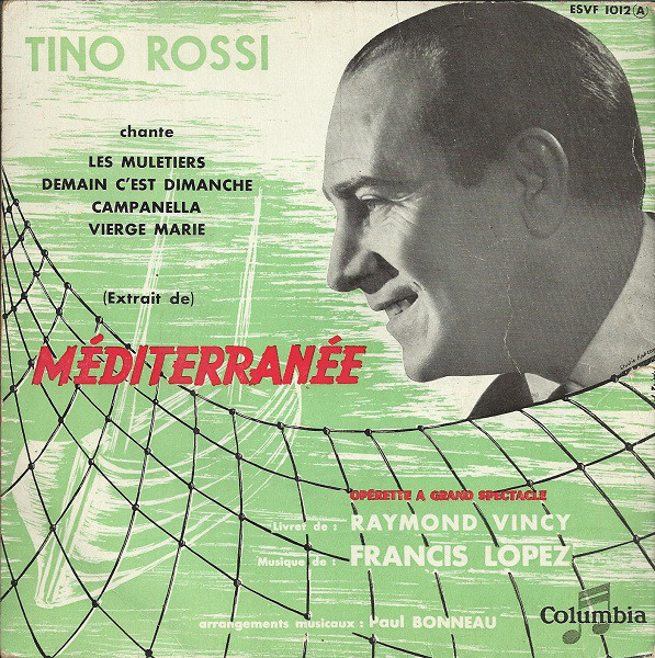 Tino Rossi - (Extrait De) Mediterranee - Used Vinyl Record 7" image 1