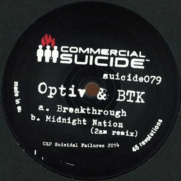 Optiv & BTK - Breakthrough / Midnight Nation (2am Remix) - Vinyl Reco image 1