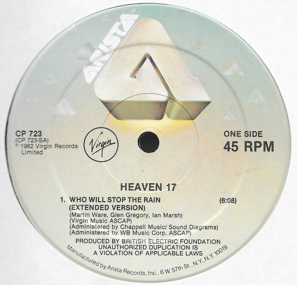 Heaven 17 - Who Will Stop The Rain - Used Vinyl Record 12" image 1
