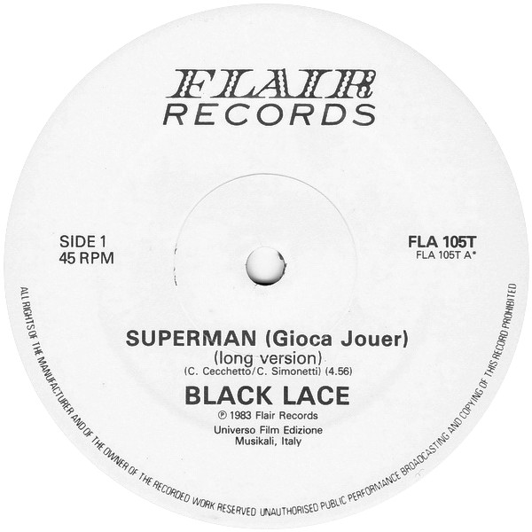 Black Lace - Superman (Gioca Jouer) - Used Vinyl Record 12" image 1