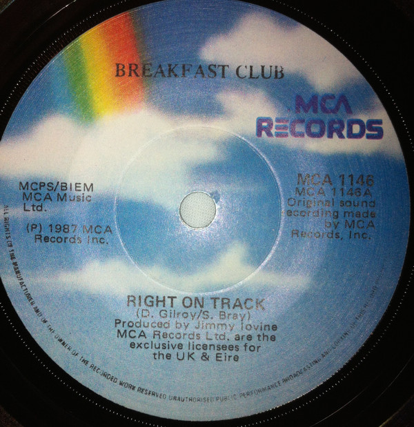 Breakfast Club - Right On Track - Used Vinyl Record 7" image 1