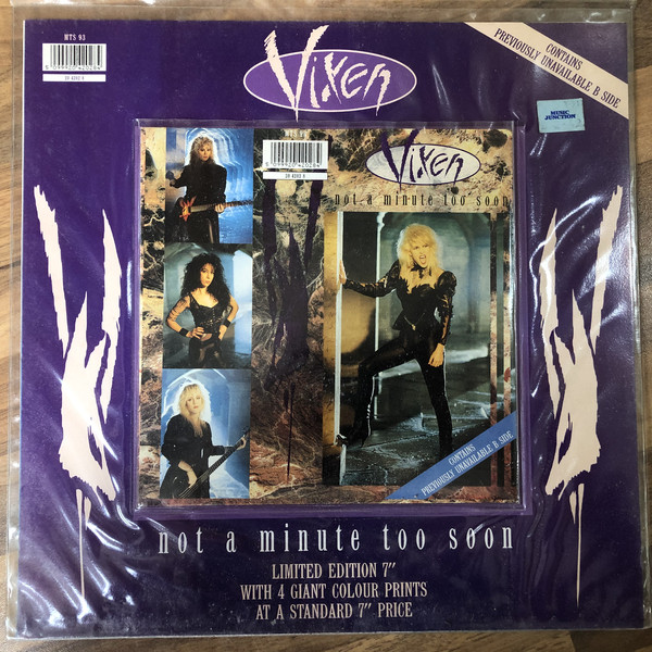 Vixen - Not A Minute Too Soon - Used Vinyl Record 7" image 1