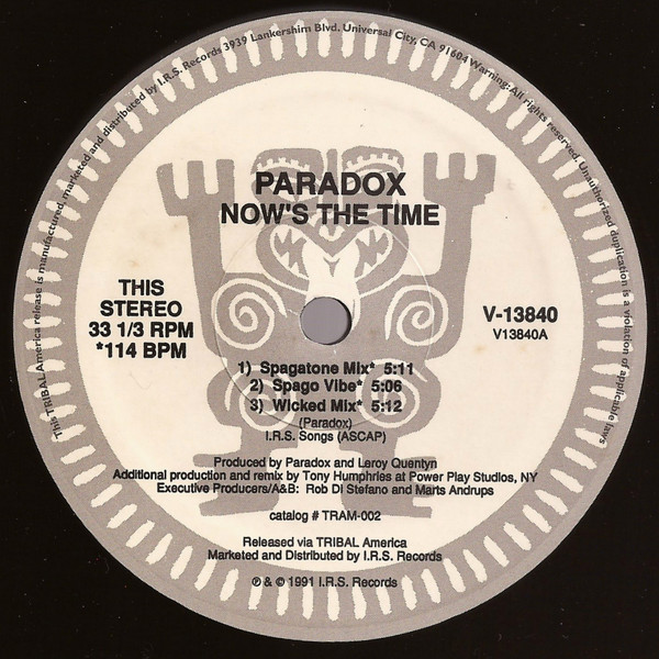 Paradox - Now's The Time - Used Vinyl Record 12" image 1