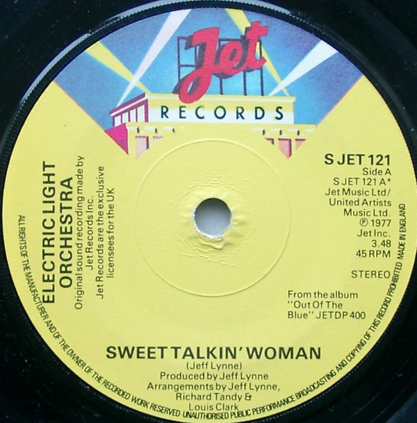 Electric Light Orche - Sweet Talkin' Woman - Used Vinyl Record 7" image 1