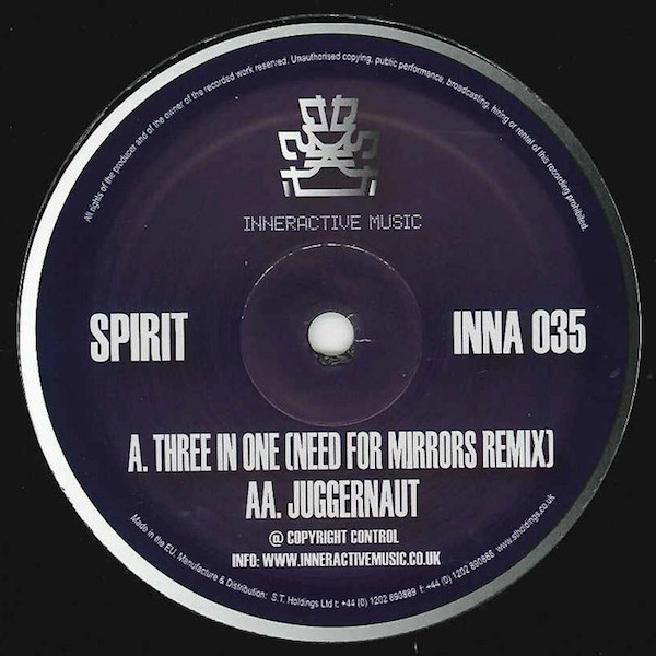 Spirit - Three In One (Need For Mirrors Remix) / Juggernaut - Vinyl R image 1
