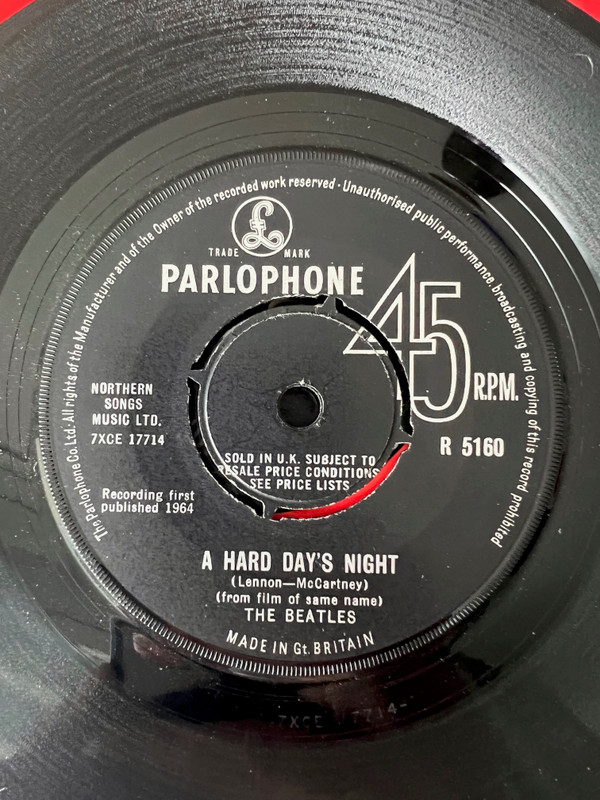 Beatles - A Hard Day's Night - Used Vinyl Record 7" image 1