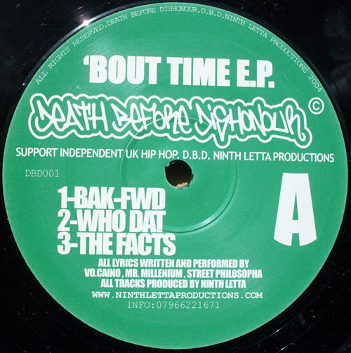 Death Before Dishono - 'Bout Time E.P. - Used Vinyl Record 12" image 1