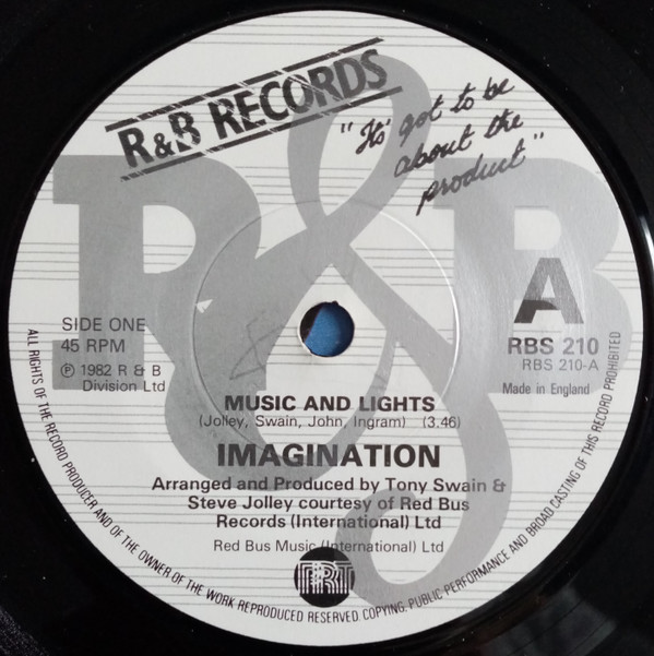 Imagination - Music And Lights - Used Vinyl Record 7" image 1