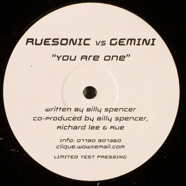 Ruesonic - You Are One - Vinyl Record 12" image 1
