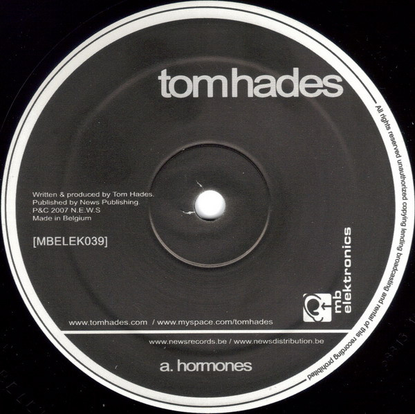 Tom Hades - Hormones - Vinyl Record 12" image 1