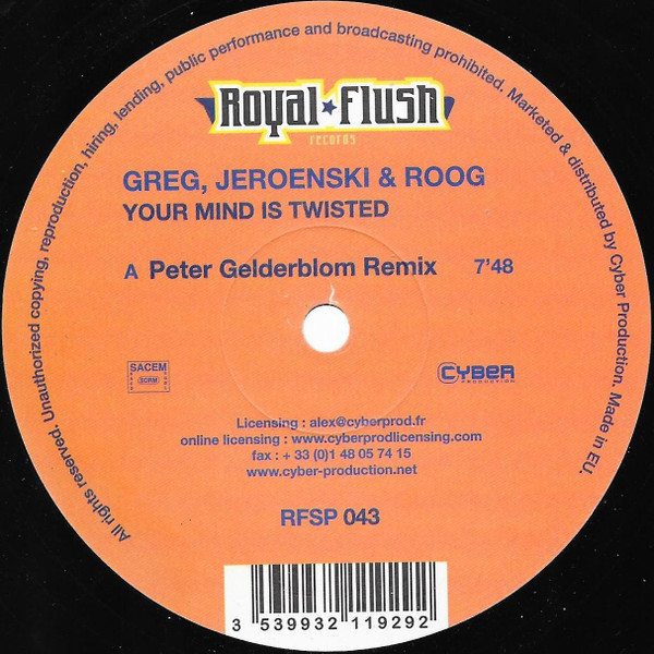 Greg van Bueren - Your Mind Is Twisted - Used Vinyl Record 12" image 1