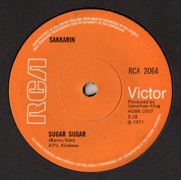 Sakkarin - Sugar Sugar - Used Vinyl Record 7" image 1